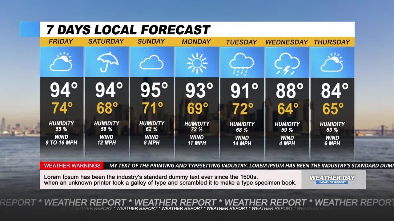 天气预报开场白素材库精选AE模板