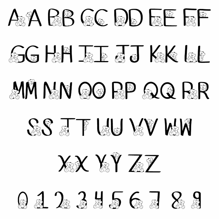 Ks Coppers Teddy Bears font插图