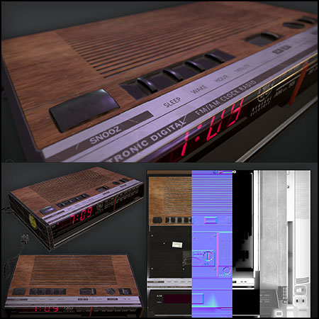 90年代时钟收音机素材之家精选3D模型
