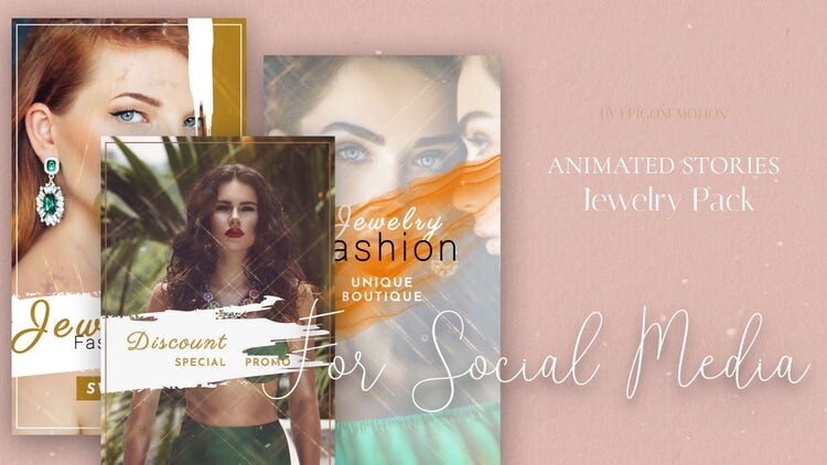 华丽明亮的珠宝宣传介绍素材库精选AE模板