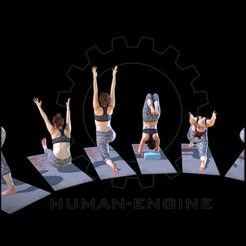 不同姿势做瑜伽运动的女人素材之家精选3D模型