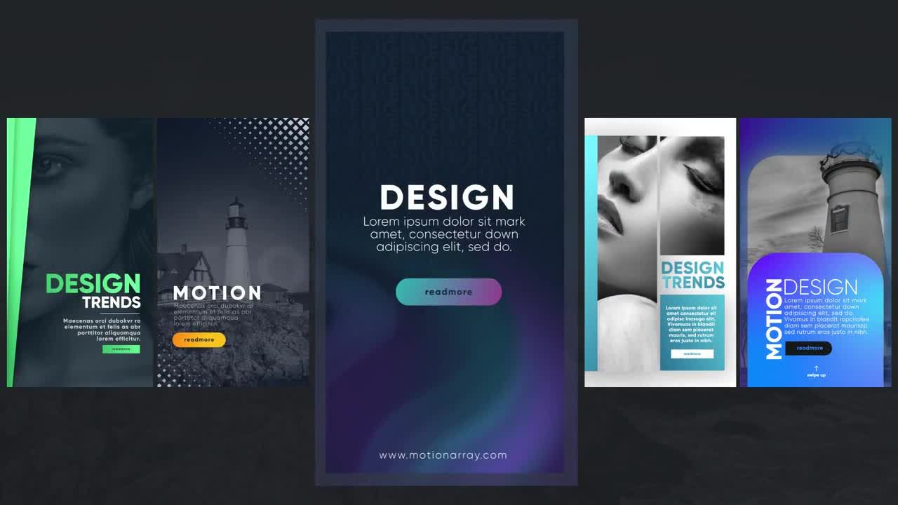 6组时尚Instagram视频宣传特效动画素材库精选AE模板