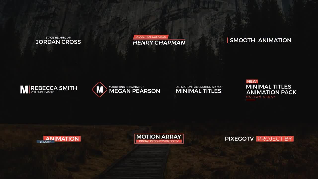 优雅的下三分之一电视节目全屏标题素材库精选AE模板