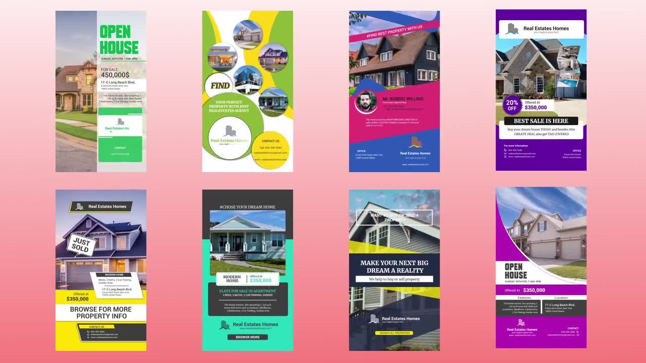 时尚设计的手机竖屏效果展示动画素材库精选AE模板