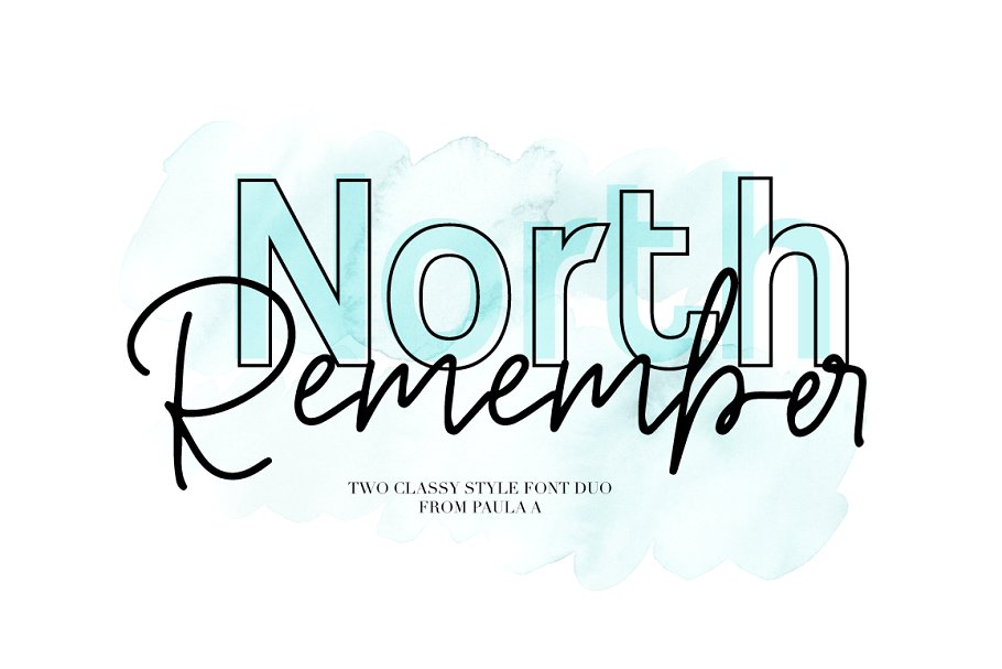 North Remember Font Duo素材之家精选英文字体