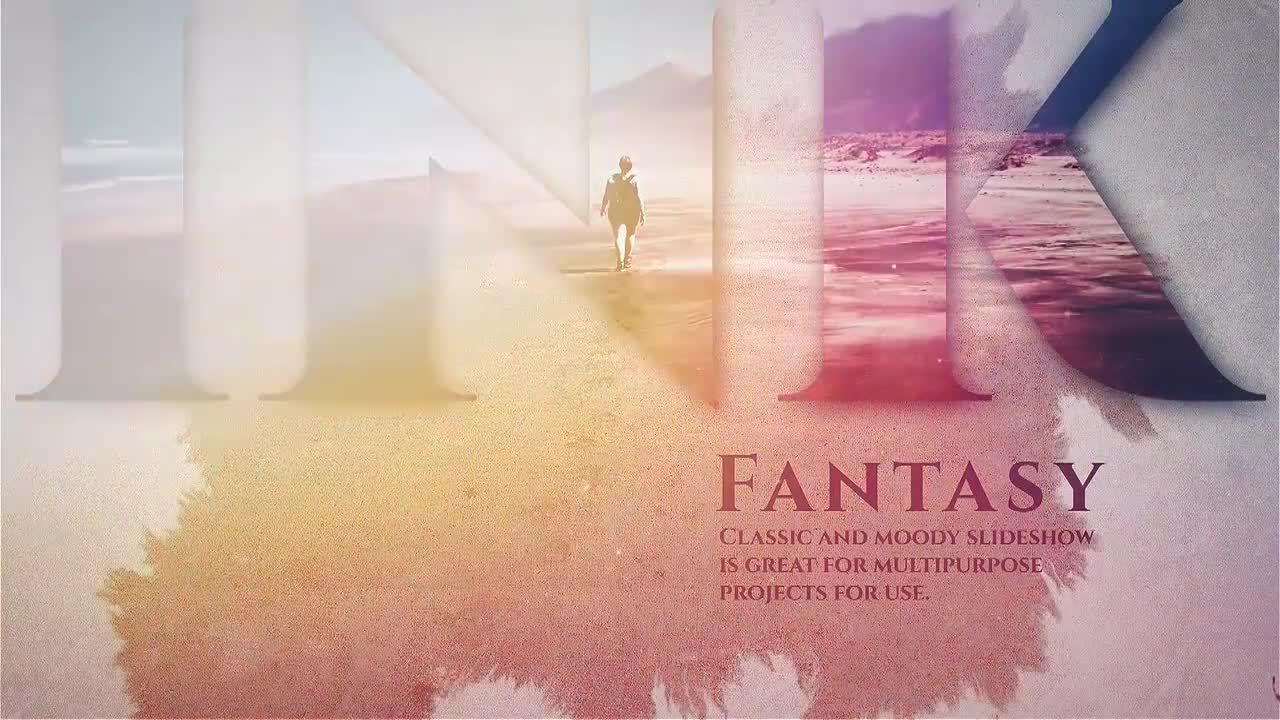 墨水效果的电影预告片Pr模板