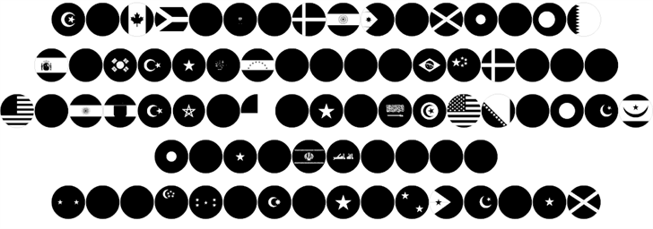 flags world color font插图2