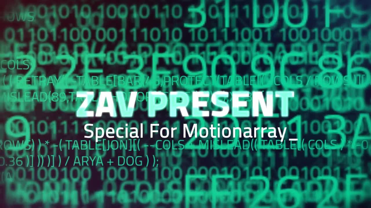 16个可编辑的动态动画代码行数字标题素材库精选AE模板