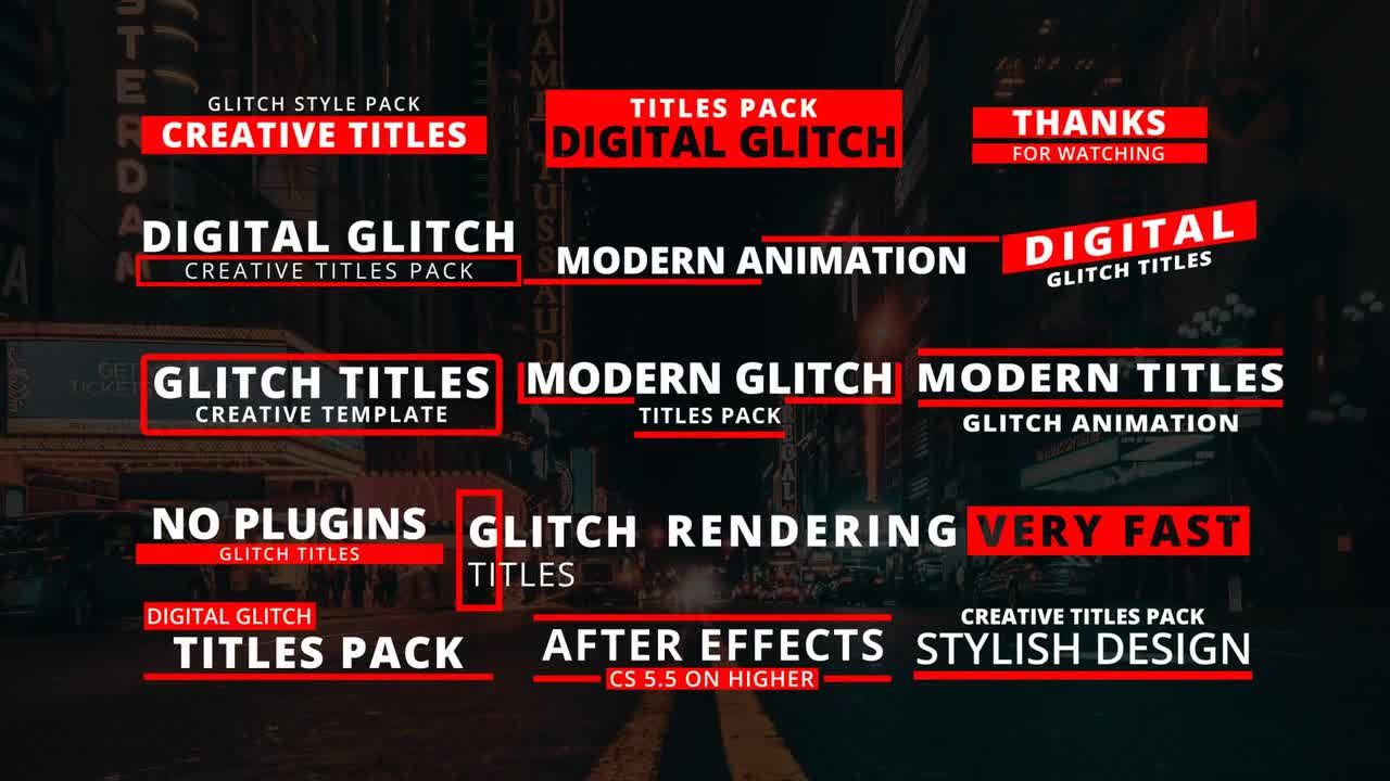 15个动画全屏标题素材库精选AE模板