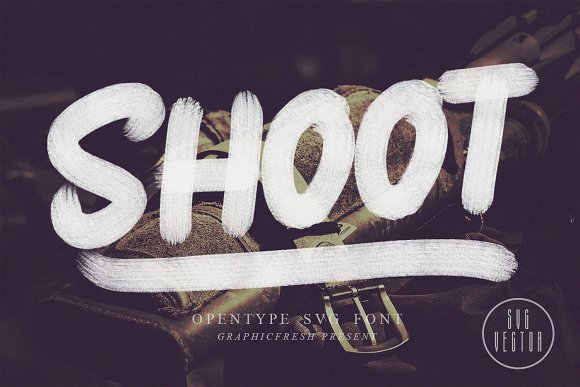 Shoot SVG Font素材之家精选英文字体