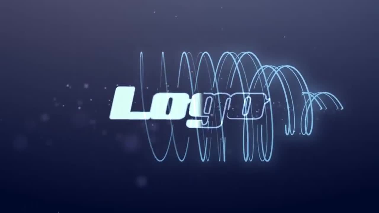 霓虹灯线条徽标显示素材库精选AE模板