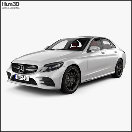 梅赛德斯-奔驰2018C级W205轿车AMG系列与内部装饰素材之家精选3D模型
