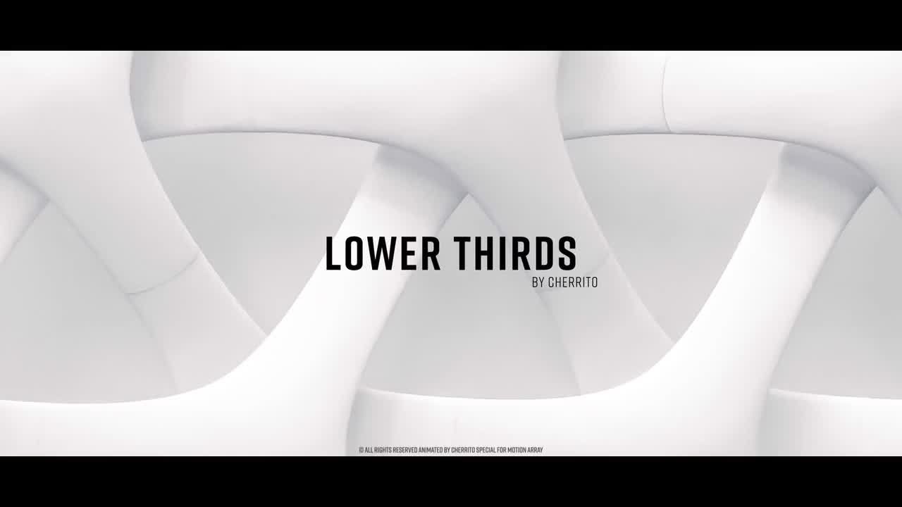 12个多功能外观简单的动画下三分之一素材库精选pr模板