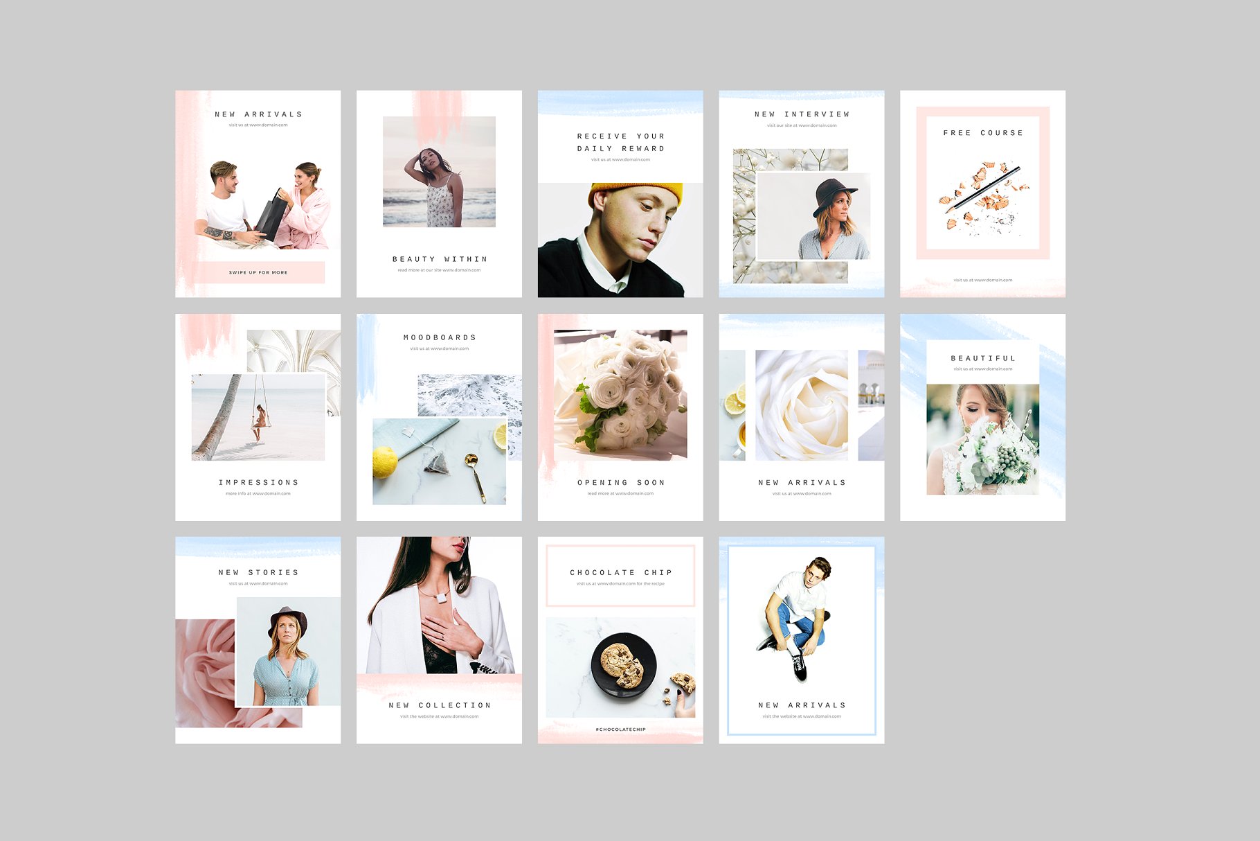 淡雅社交媒体贴图模板素材库精选 Lisbon Social Media Pack插图(7)