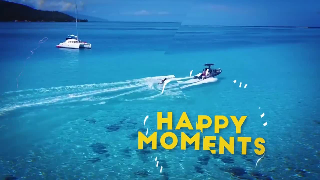 清爽风格活泼文字时尚过渡照片展示素材库精选AE模板