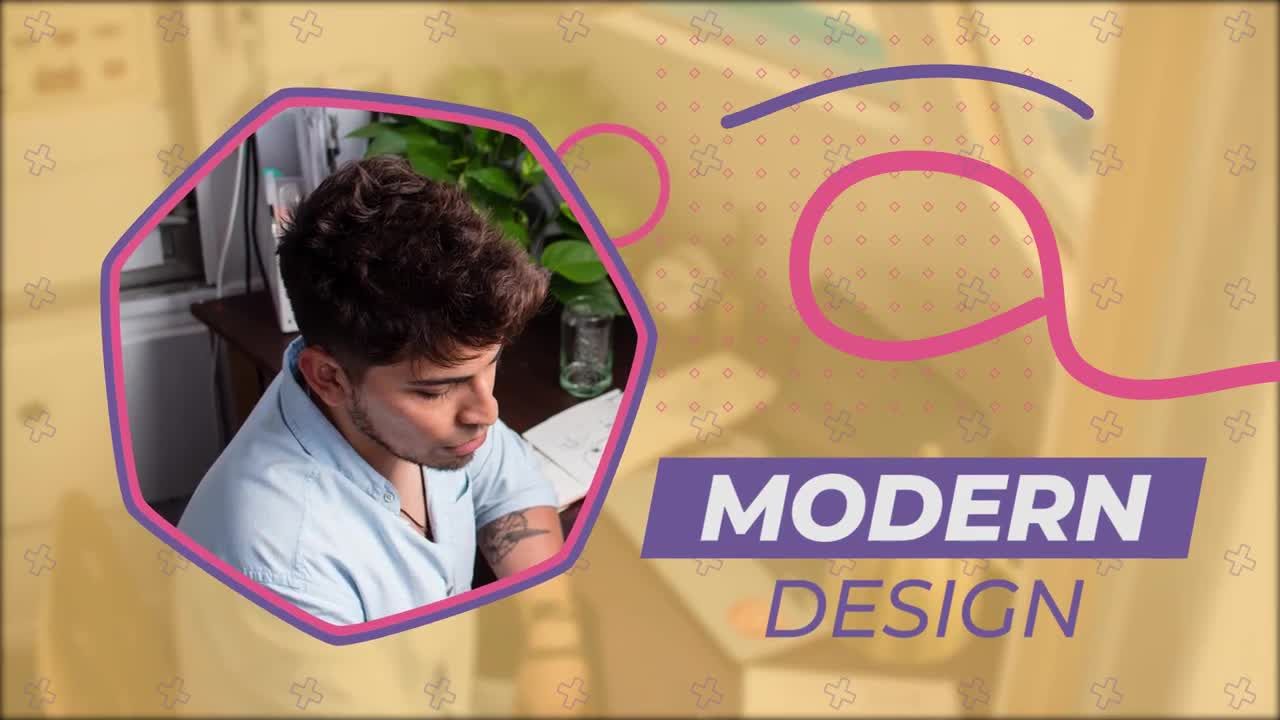 文本动画和平滑过渡彩色幻灯片素材库推荐PR模板