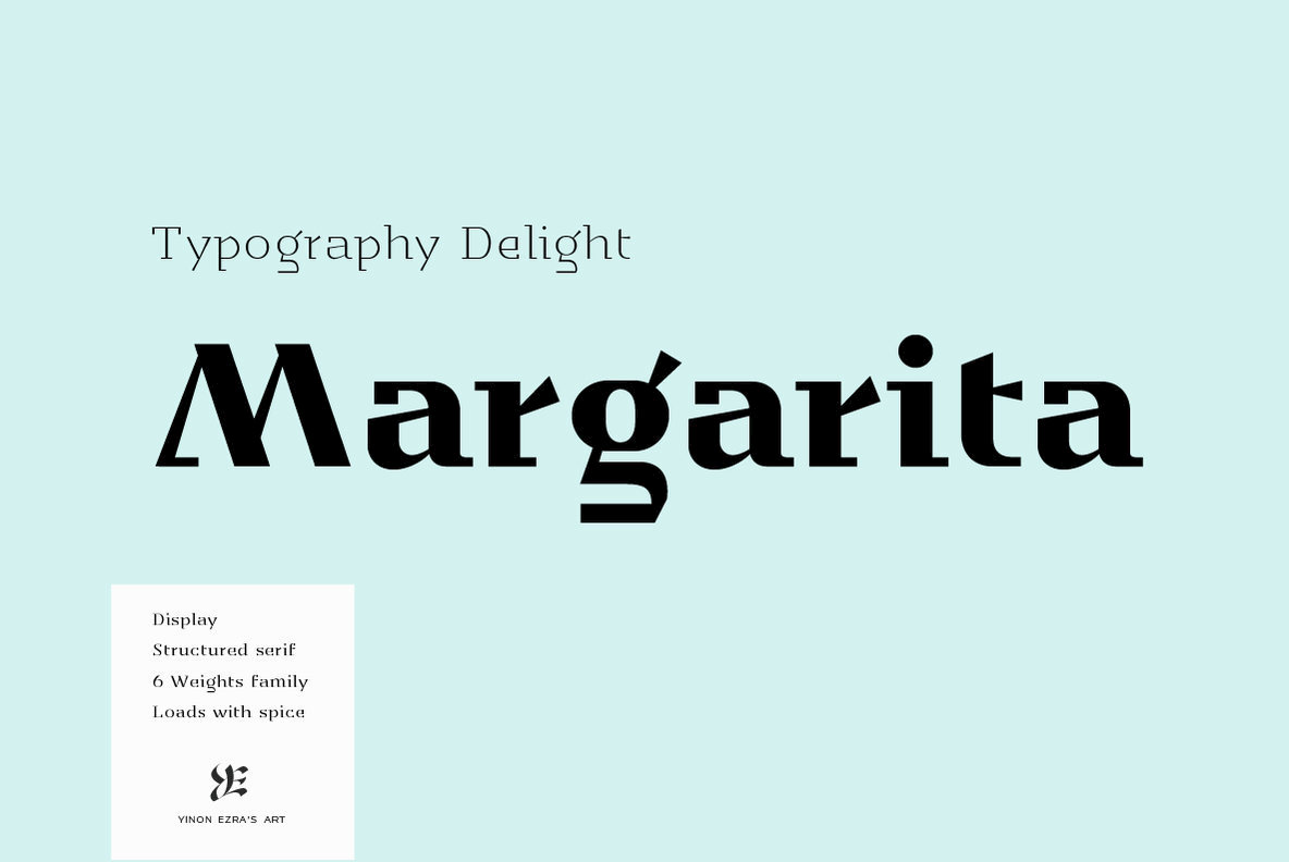 YE Margarita Font Family素材之家精选英文字体
