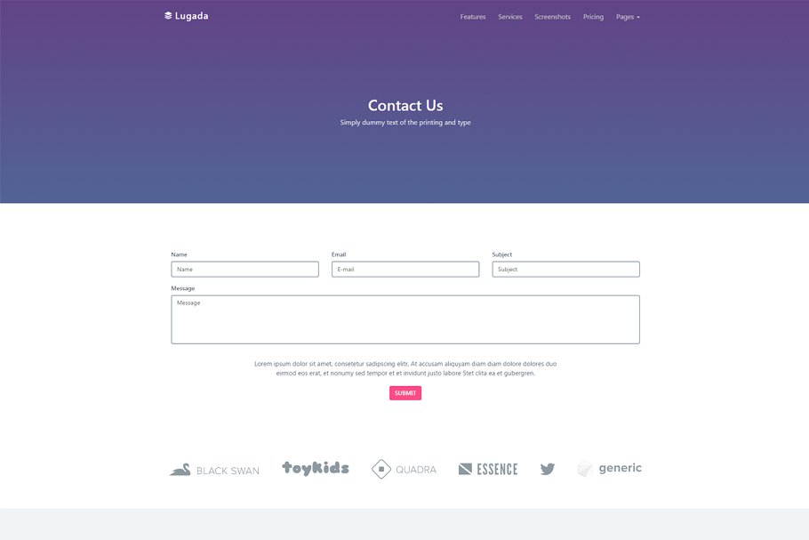 响应式企业网站建站Bootstrap模板素材库精选 Lugada – Responsive Landing Template插图(3)