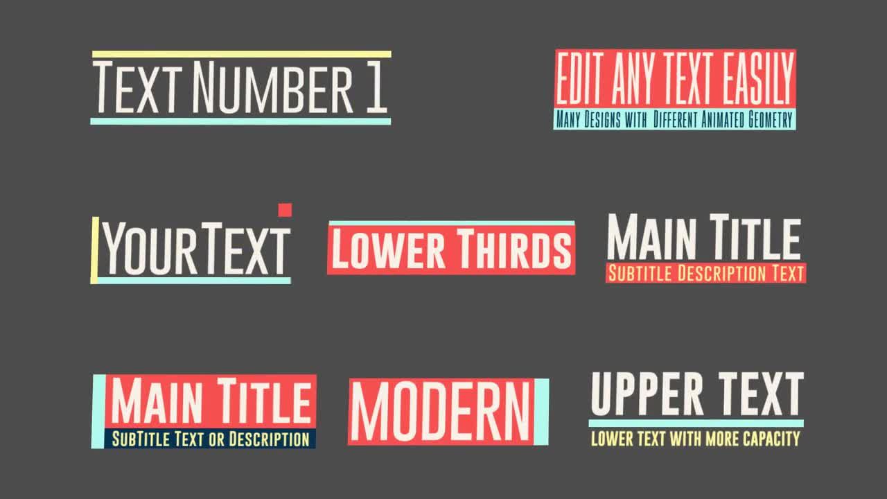 现代的下三分之一动画标题素材库精选AE模板