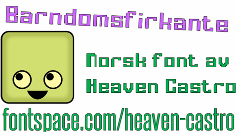 Barndomsfirkante font素材之家精选英文字体