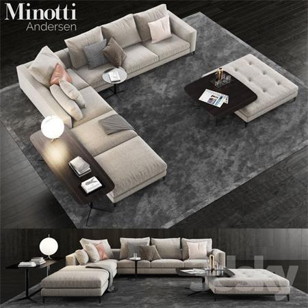 Minotti Andersen欧式转角沙发素材之家精选3D模型