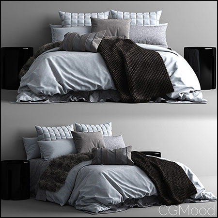 Adairs欧式双人床素材之家精选3D模型