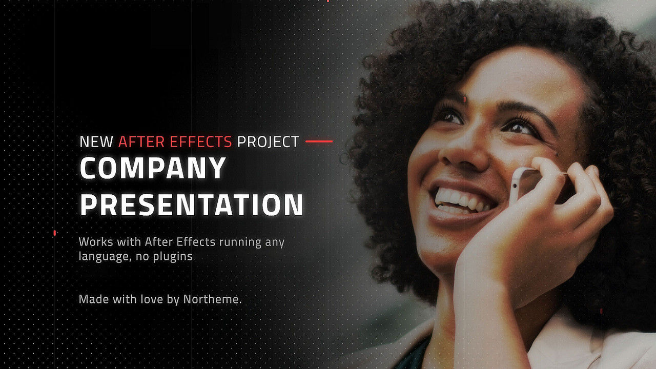 平滑的公司介绍文本动画过渡素材库精选AE模板