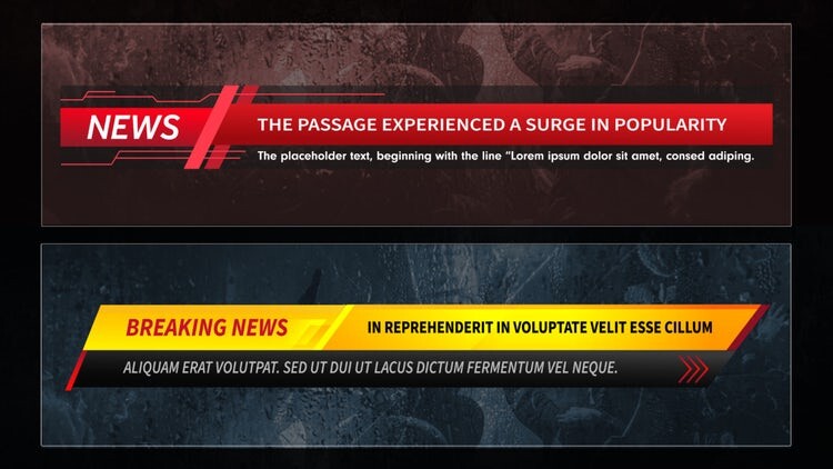 现代大气的新闻标题素材库精选AE模板