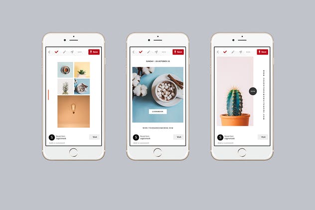 简约设计Pinterest社交媒体图片模板素材库精选Vol.7 Pinterest Templates Vol. 7插图(2)