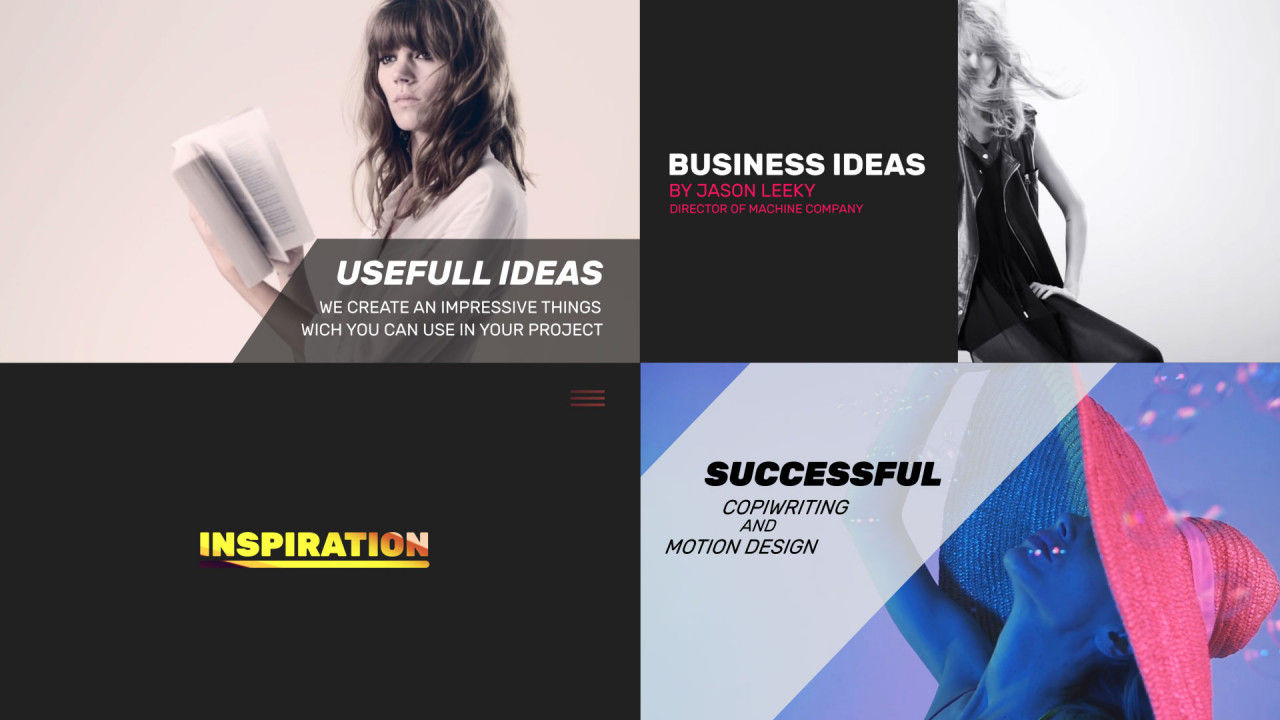 15个时尚新颖创意的排版场景素材库精选AE模板