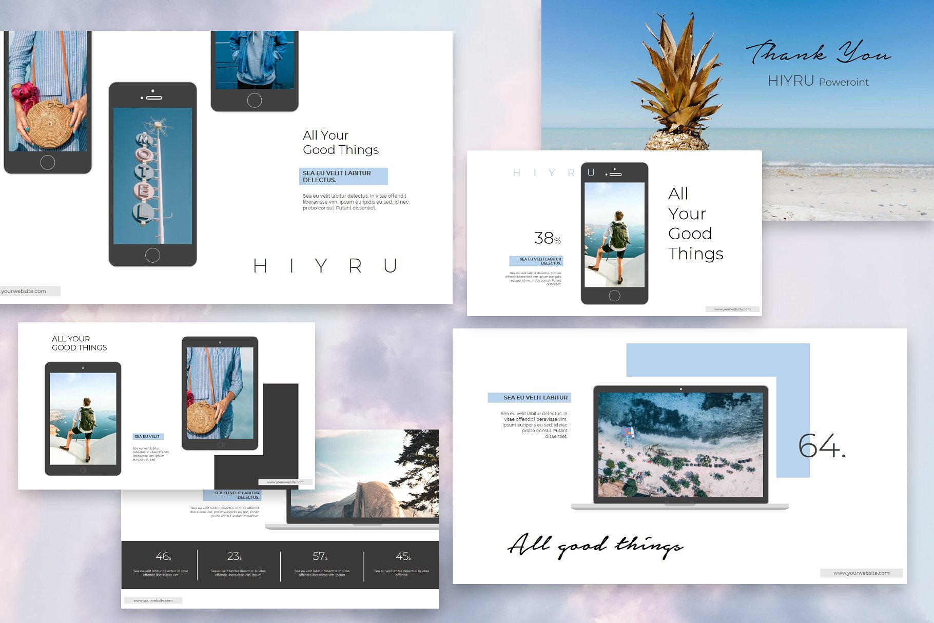 时尚多用途的PPT模板下载 HIYRU Powerpoint Template [pptx]插图(10)
