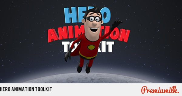 卡通超级英雄动画素材库精选AE模板 Hero Animation Toolkit
