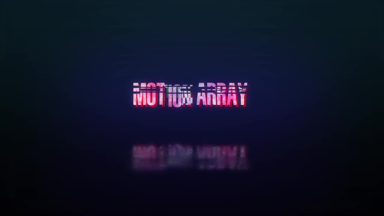 毛刺故障效果AE动态徽标展示模板