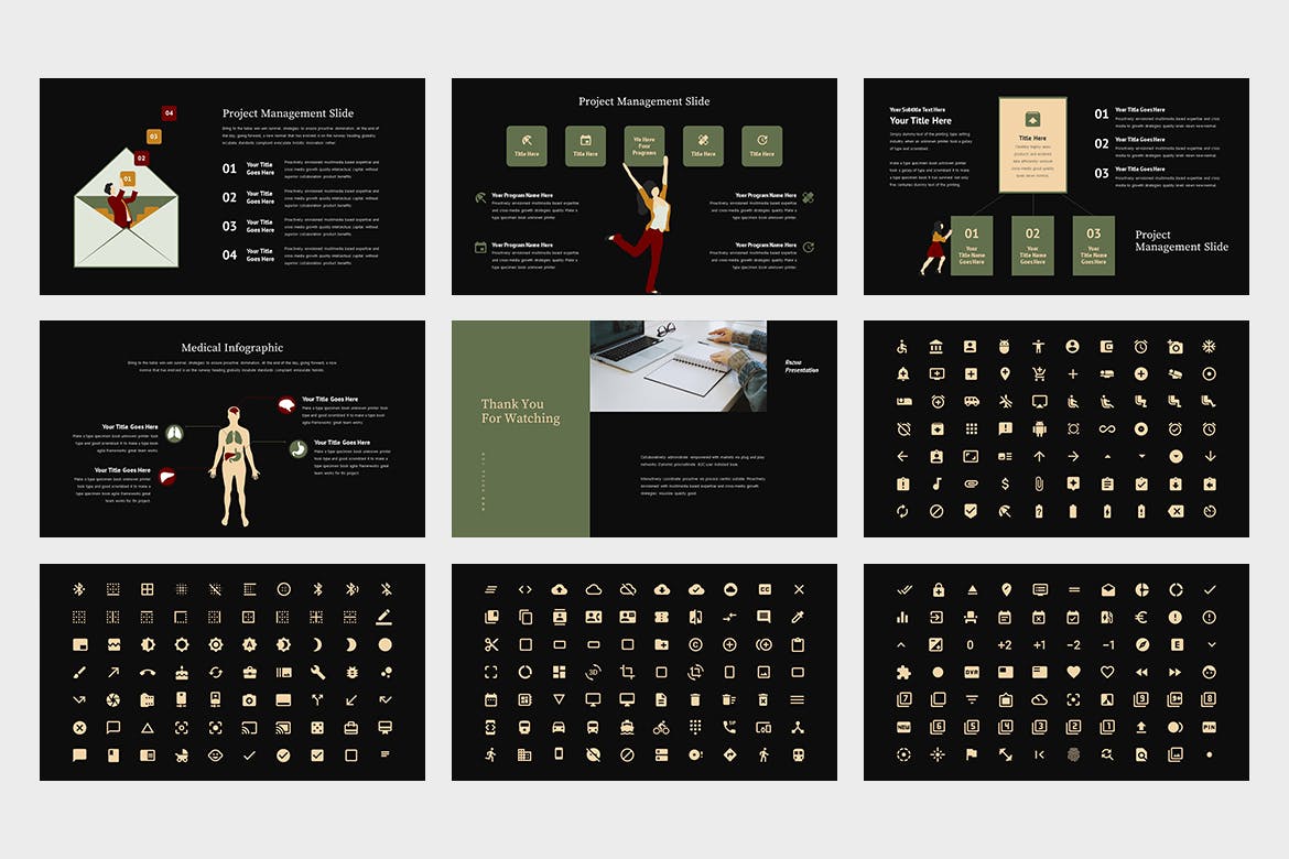 市场分析/市场调研报告PPT模板下载 Rozua : Vector Infographic Business Powerpoint插图(12)