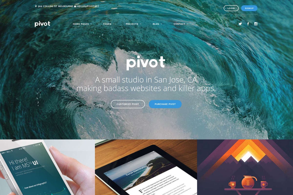 基于Bootstrap的多功能响应式Drupal主题模板素材库精选 Pivot – Drupal 8 Multipurpose Theme插图