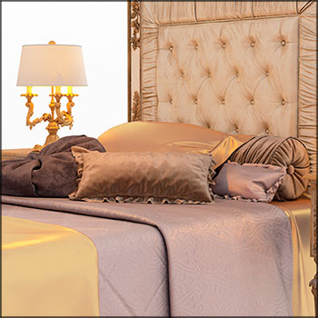 复古风格欧式床素材之家精选3D模型