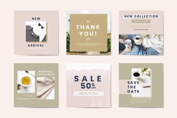 购物&amp;销售广告设计AI矢量模板v2 Shopping &amp; sale advertisement templates vector set