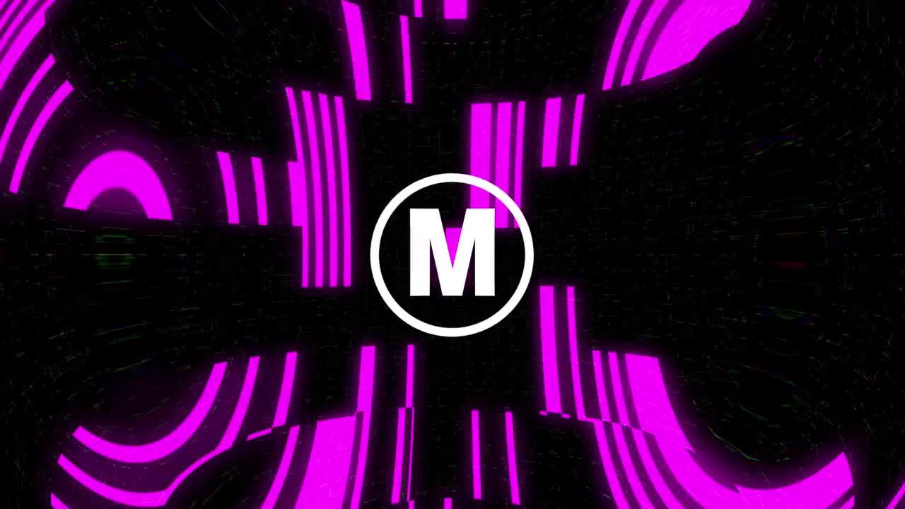 活力时尚酷炫的扭曲效果展示徽标素材库精选AE模板