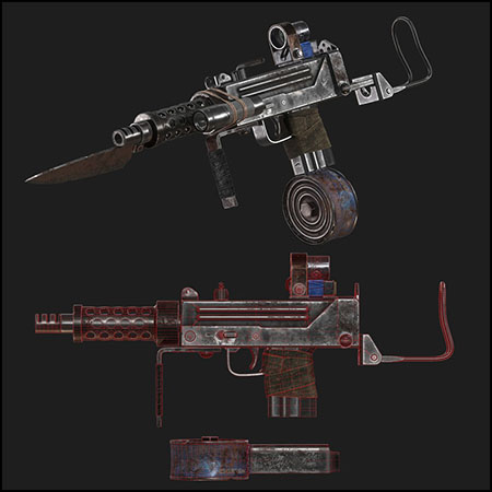 Mac-10 (Post-Apocalyptic)冲锋枪素材之家精选3D模型