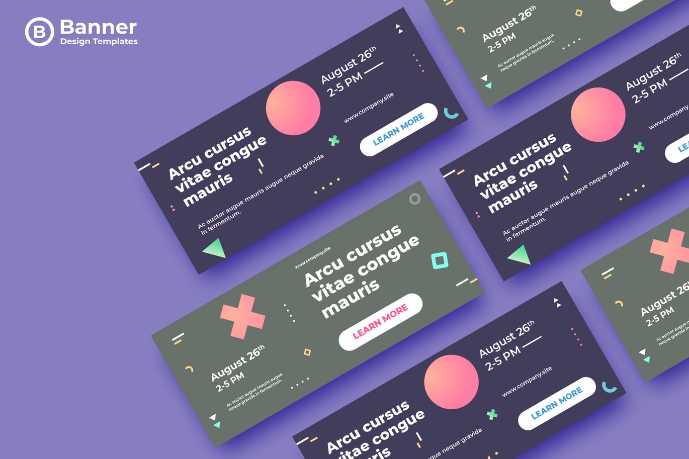 简约的时尚高端渐变色彩banner海报设计模板-12插图