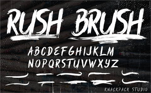 Rush Brush font素材之家精选英文字体