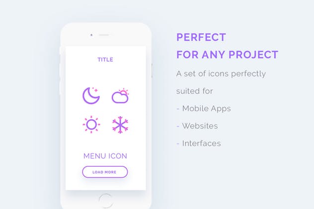 天气预报APP应用UI图标素材 UICON Weather Icons插图(5)