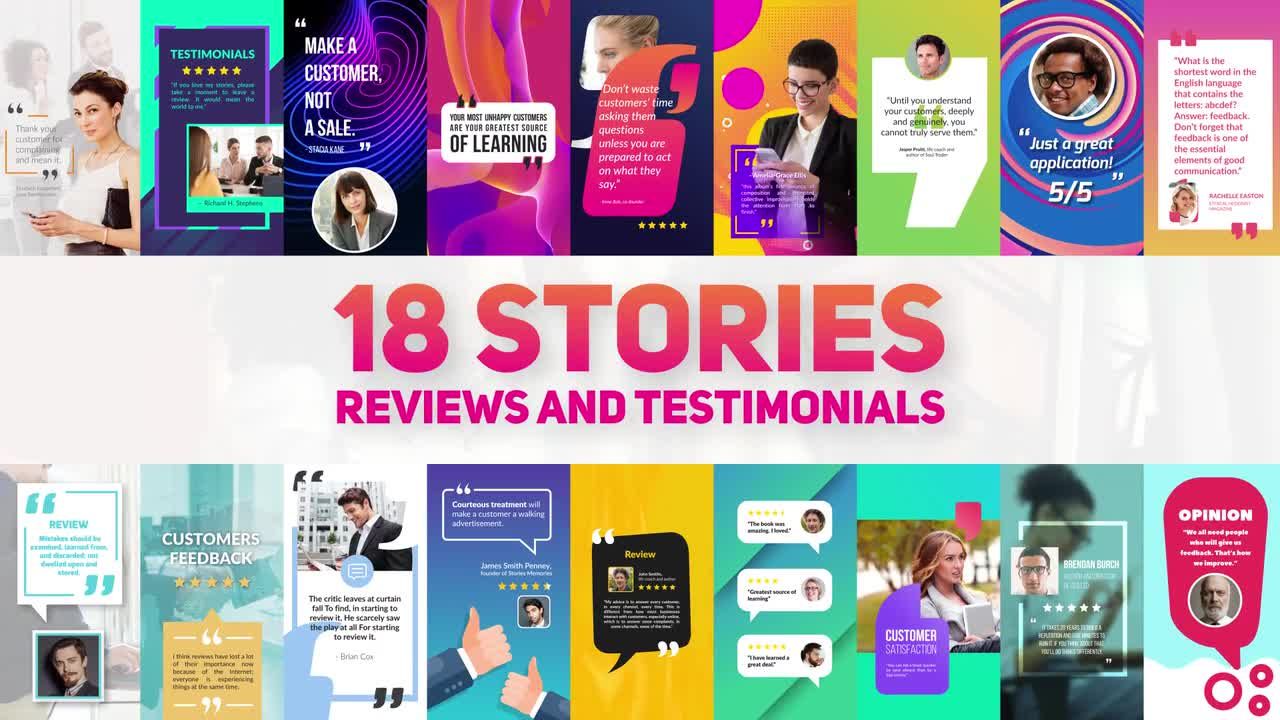 18个评论和推荐相关项目素材库精选AE模板