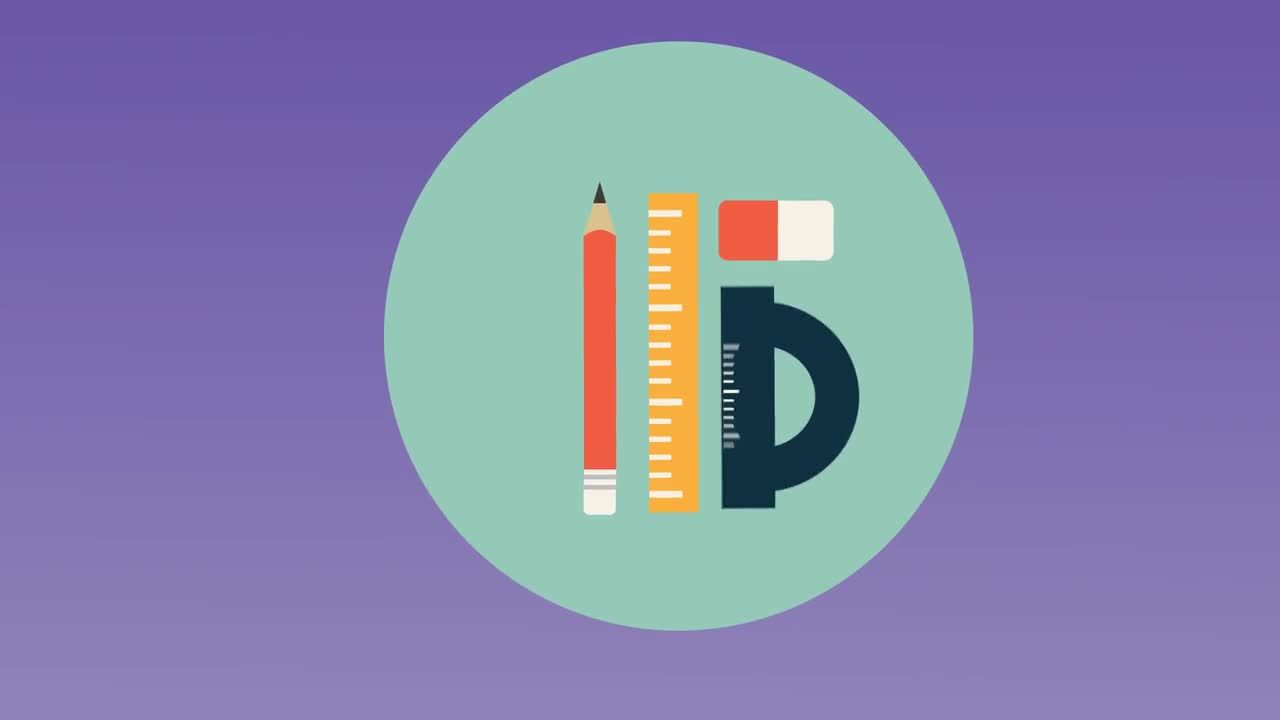 可爱卡通教育图标素材库精选AE模板