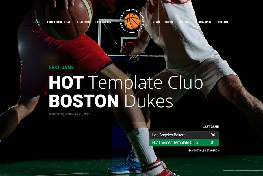 篮球训练营篮球主体Joomla主题模板素材库精选 Hot Basketball插图(6)