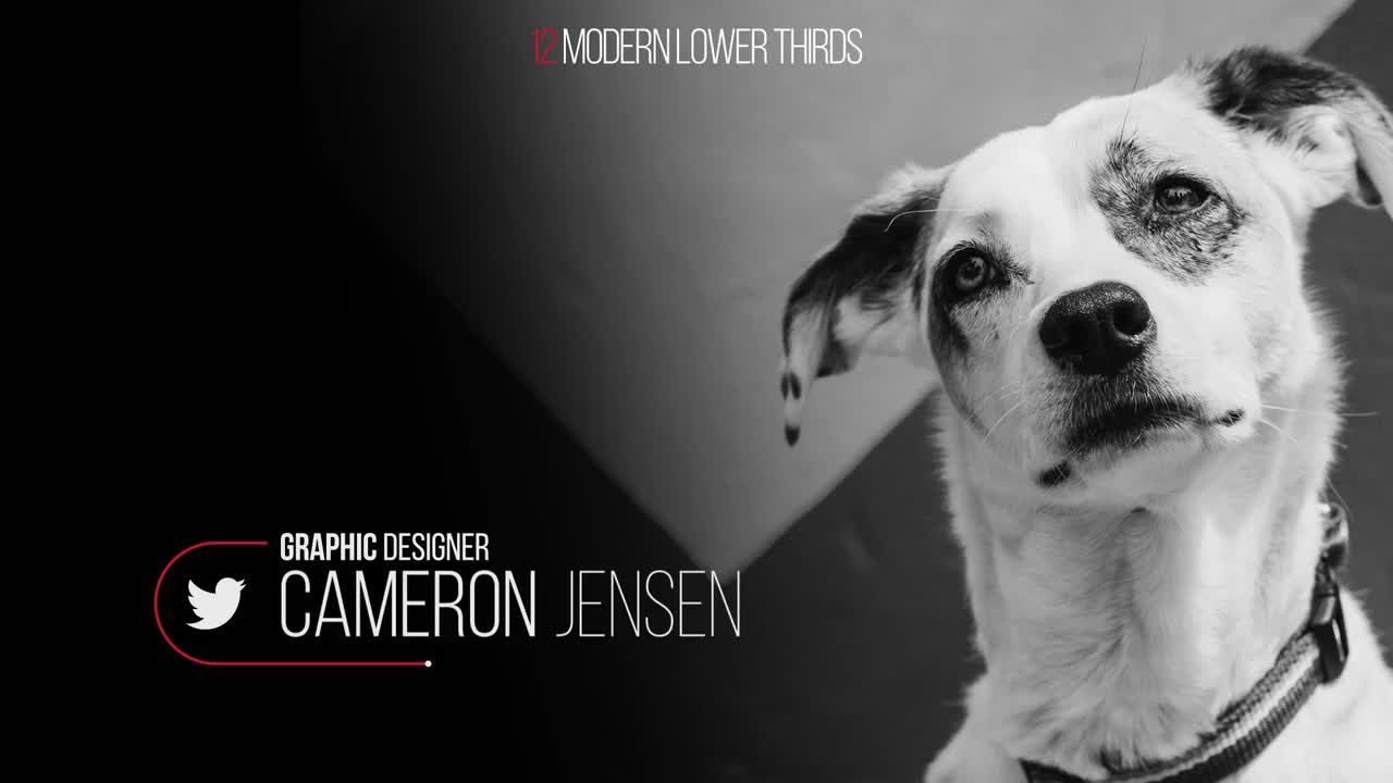 12个现代低三分之二效果素材库精选AE模板