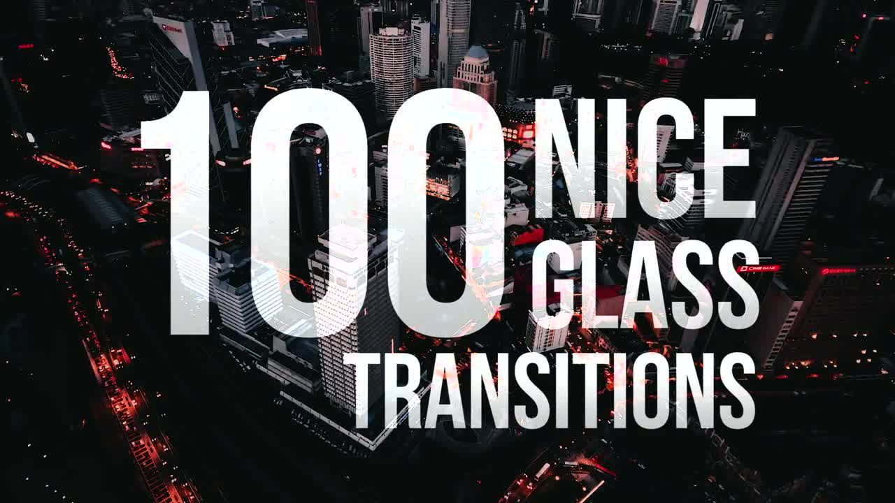 7个类别漂亮的玻璃过渡素材库精选PR模板