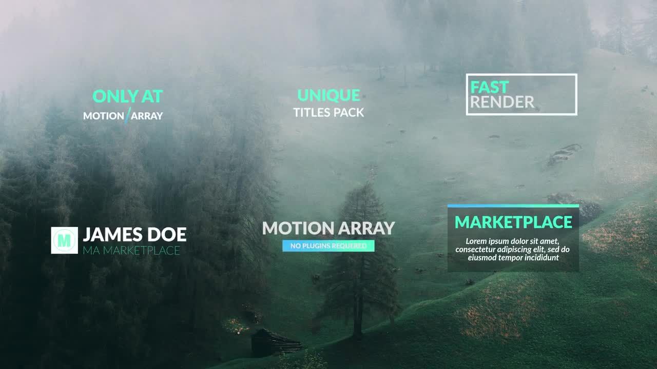 10个独特干净较低的三分之一标题素材库推荐Pr模板