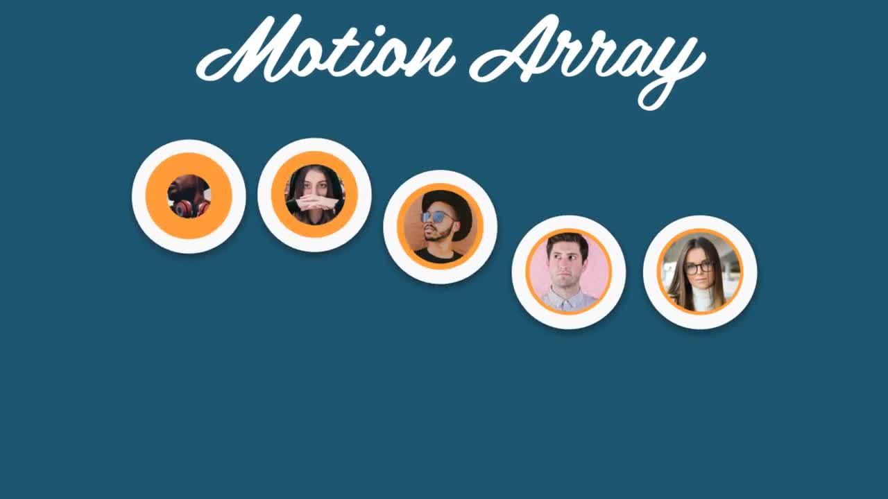 最小圆圈徽标素材库精选AE模板