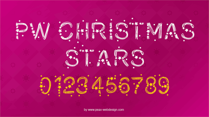 PWChristmasStars font插图 PWChristmasStars font插图